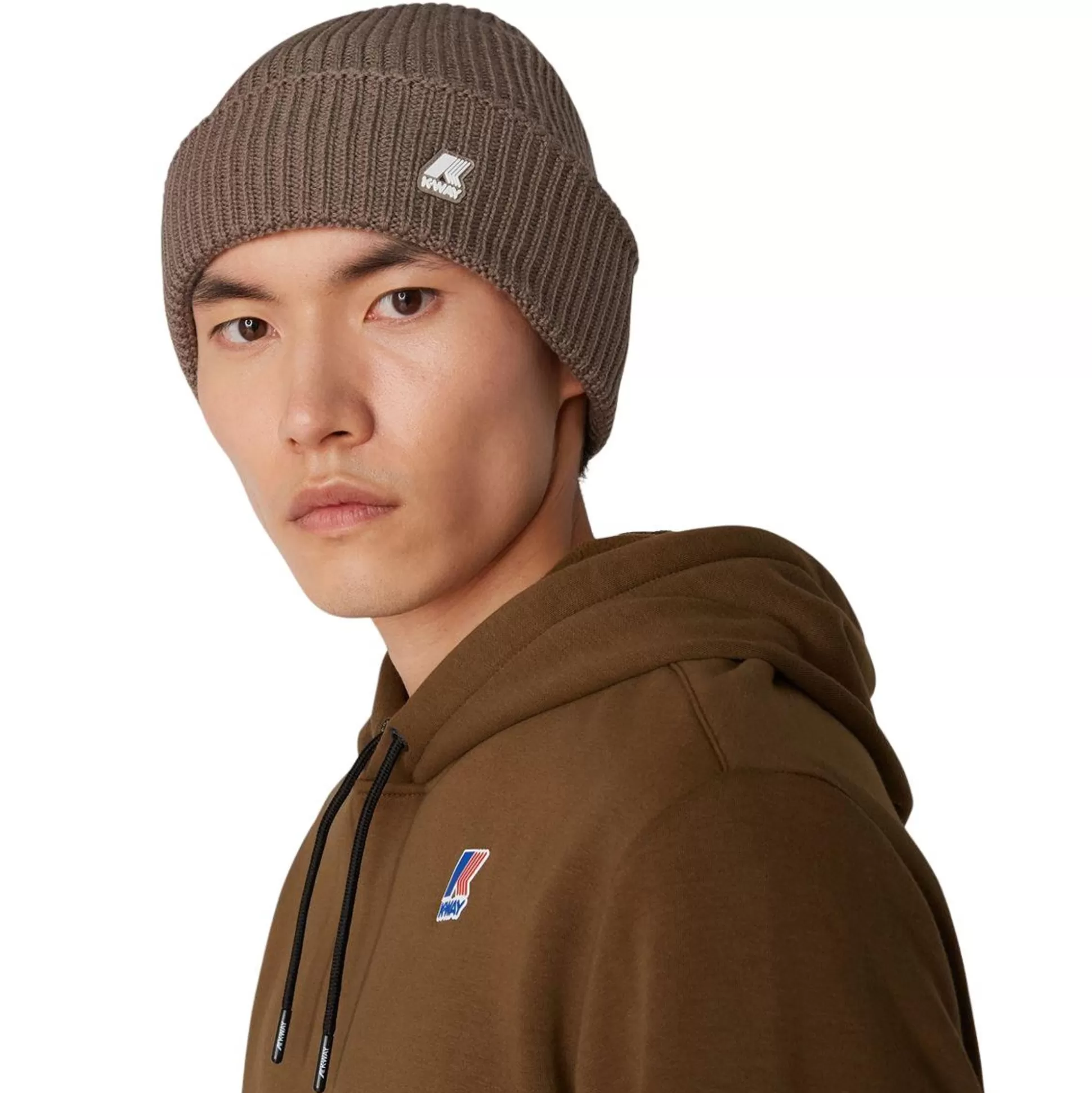 Store K-WAY Brice Cardigan Stitch Wool Beige Taupe