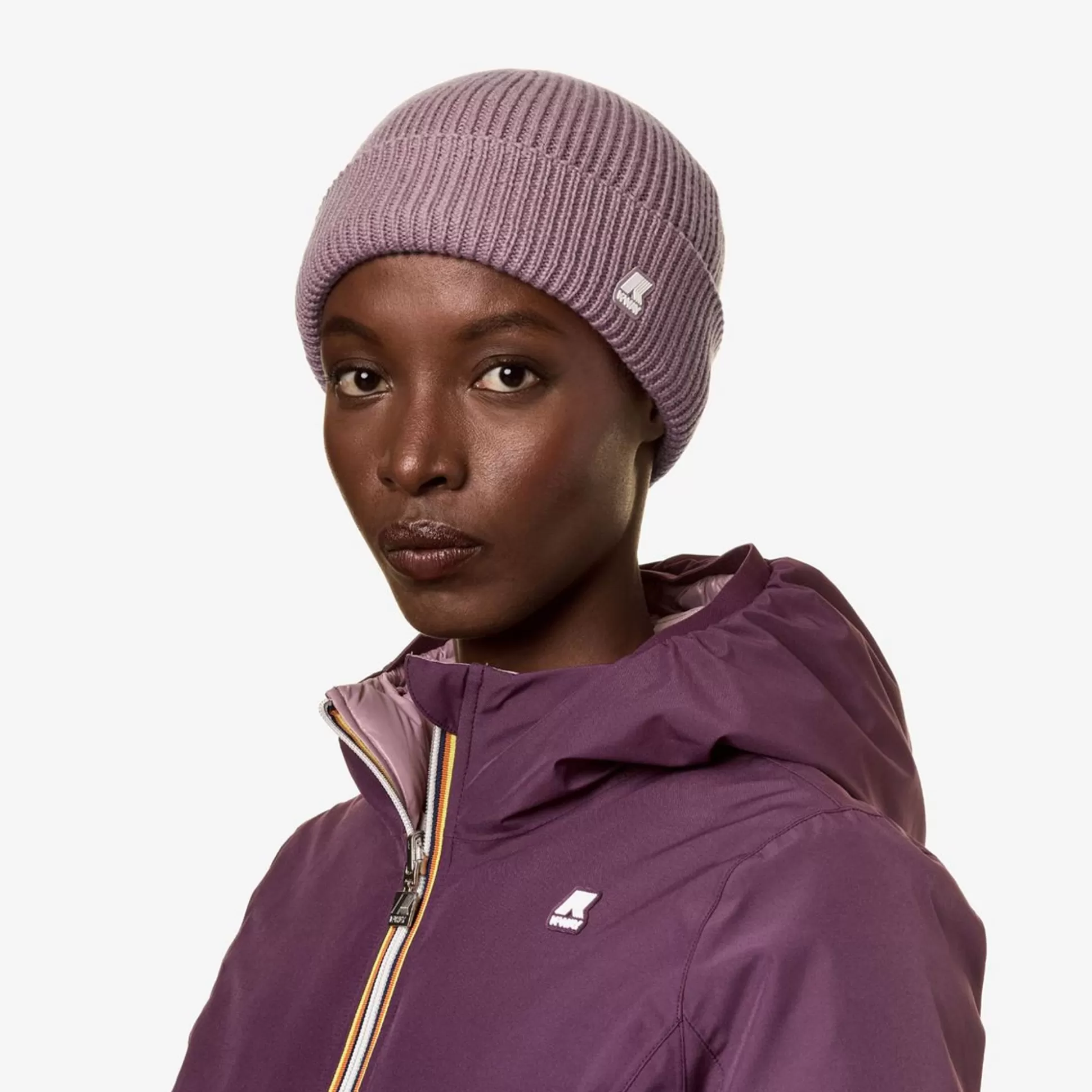 Store K-WAY Brice Cardigan Stitch Wool Violet Dusty