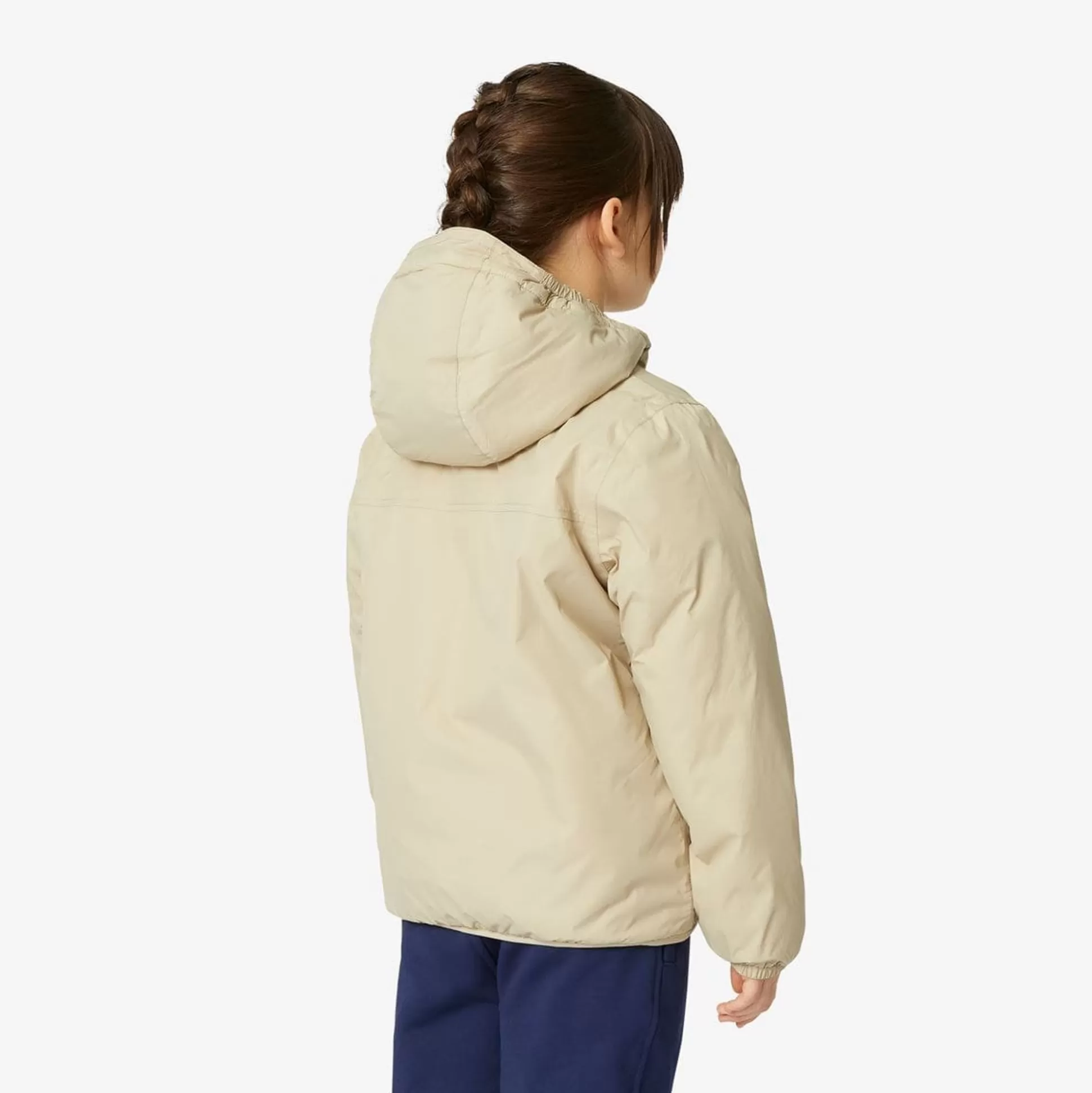 Shop K-WAY Le Vrai 3.0 Claude Orsetto Kids Ecru - Beige Grey