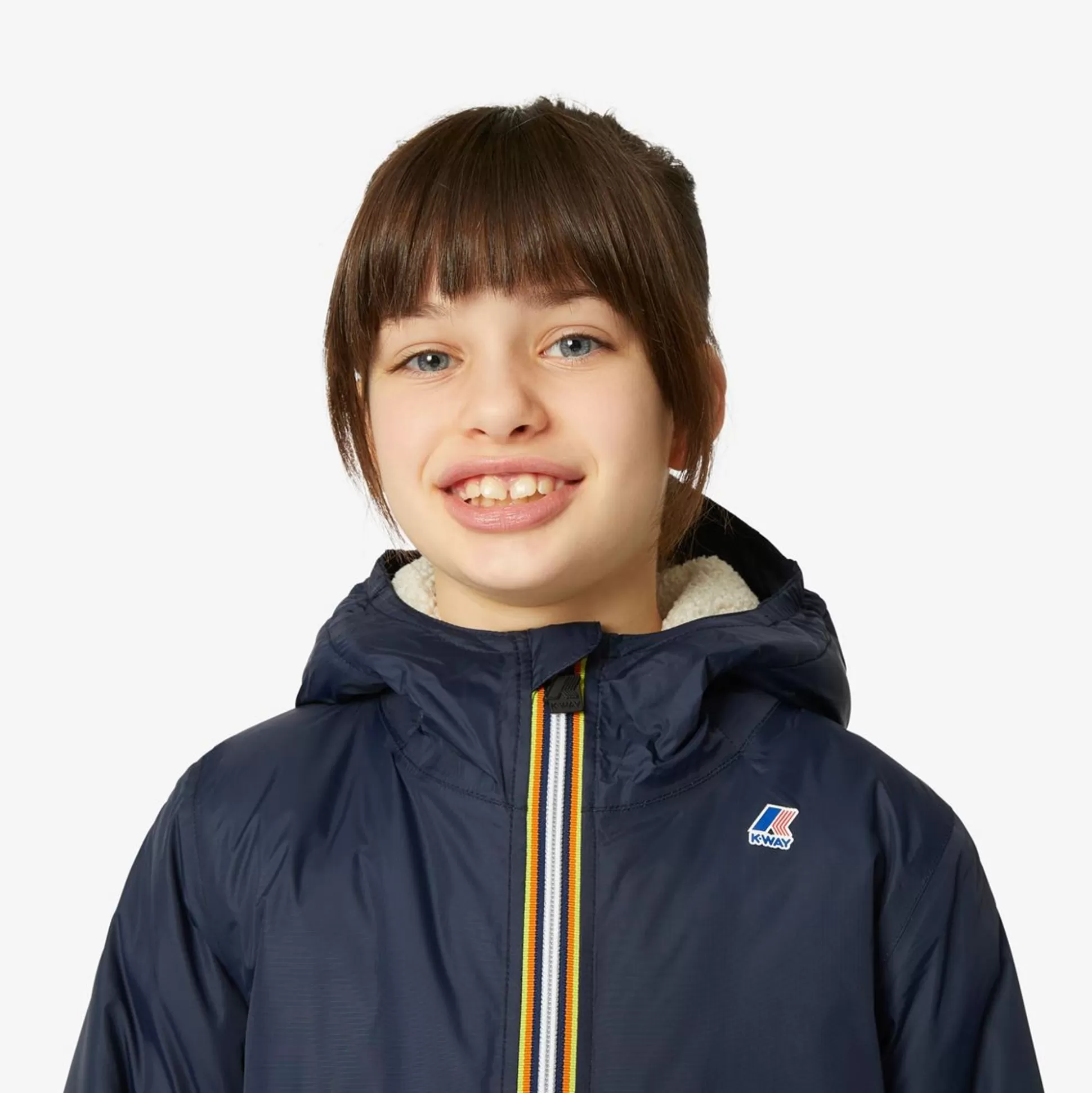 Outlet K-WAY Le Vrai 3.0 Claude Orsetto Kids Ecru - Blue Depht