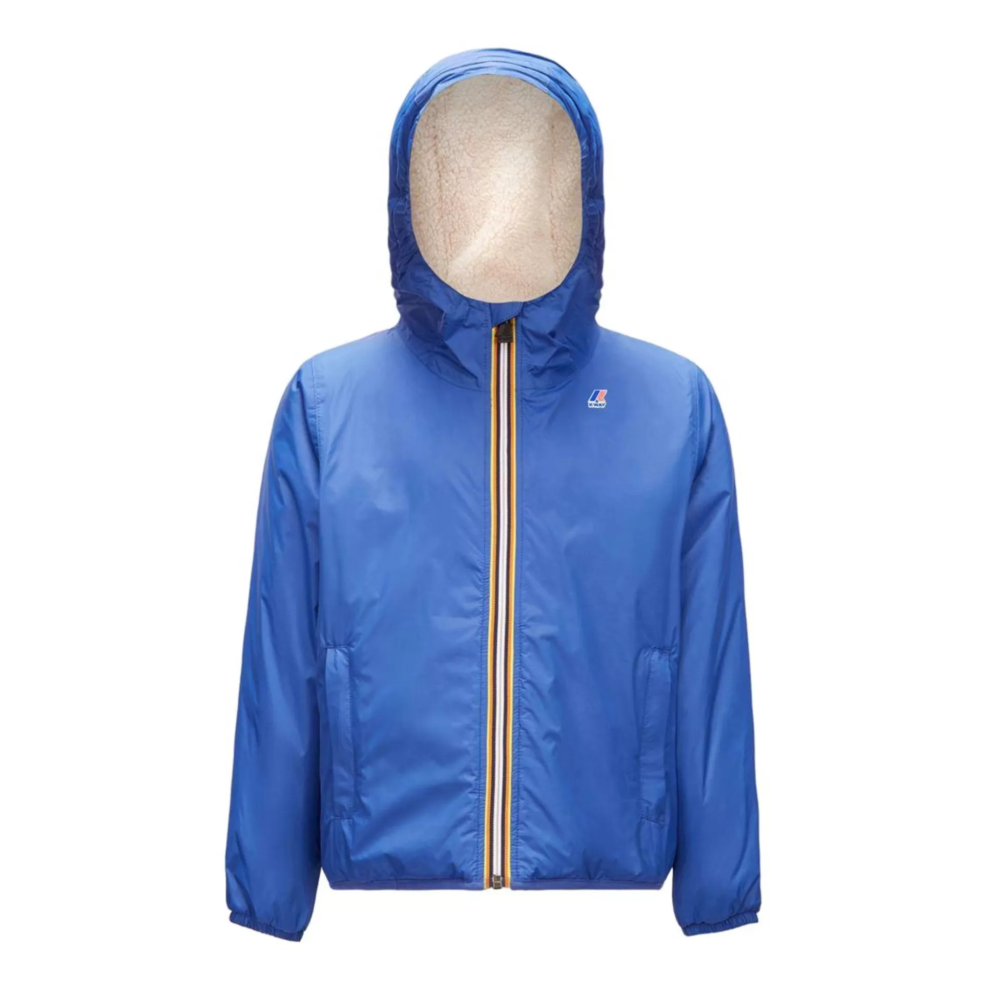Discount K-WAY Le Vrai 3.0 Claude Orsetto Kids Ecru - Blue Royal