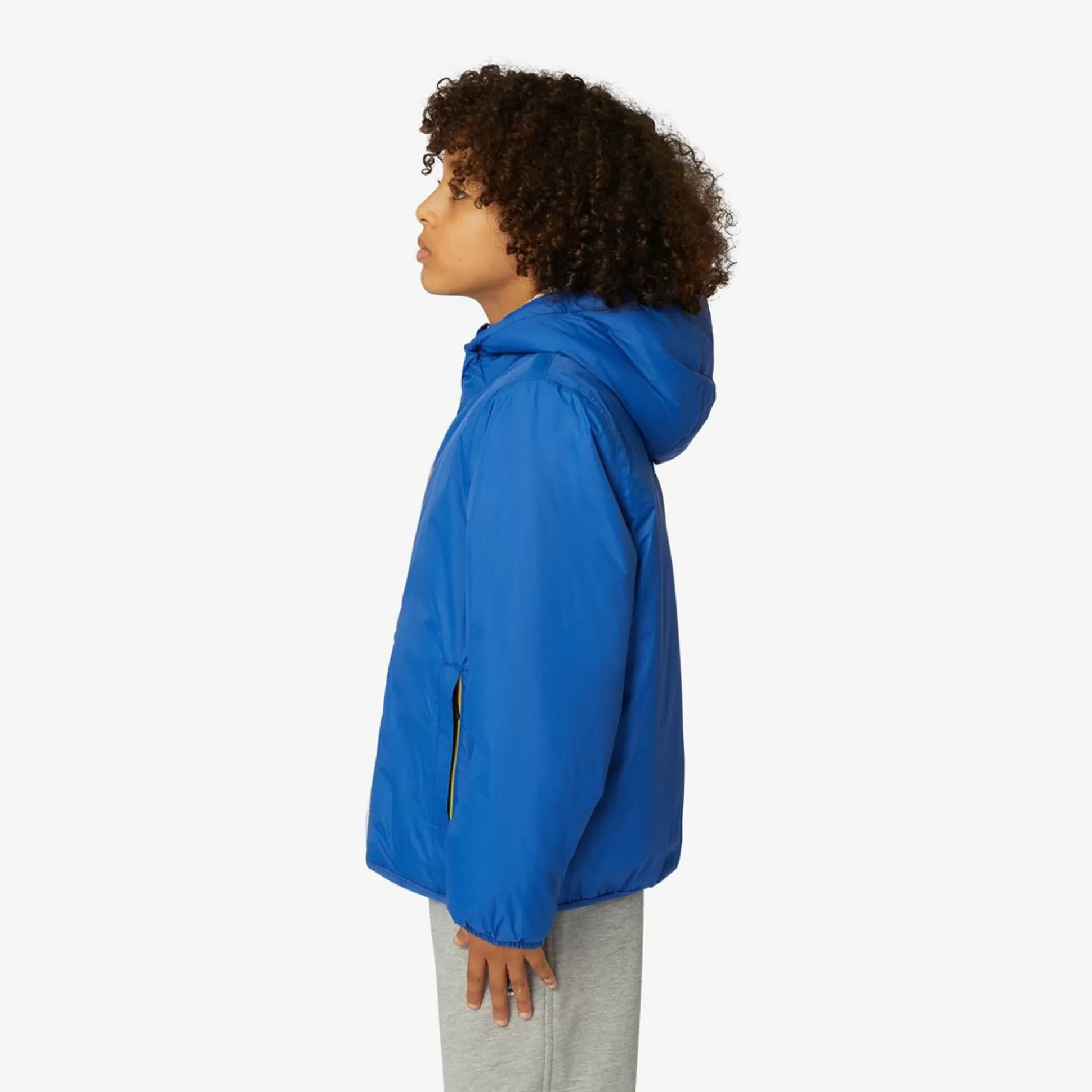 Discount K-WAY Le Vrai 3.0 Claude Orsetto Kids Ecru - Blue Royal