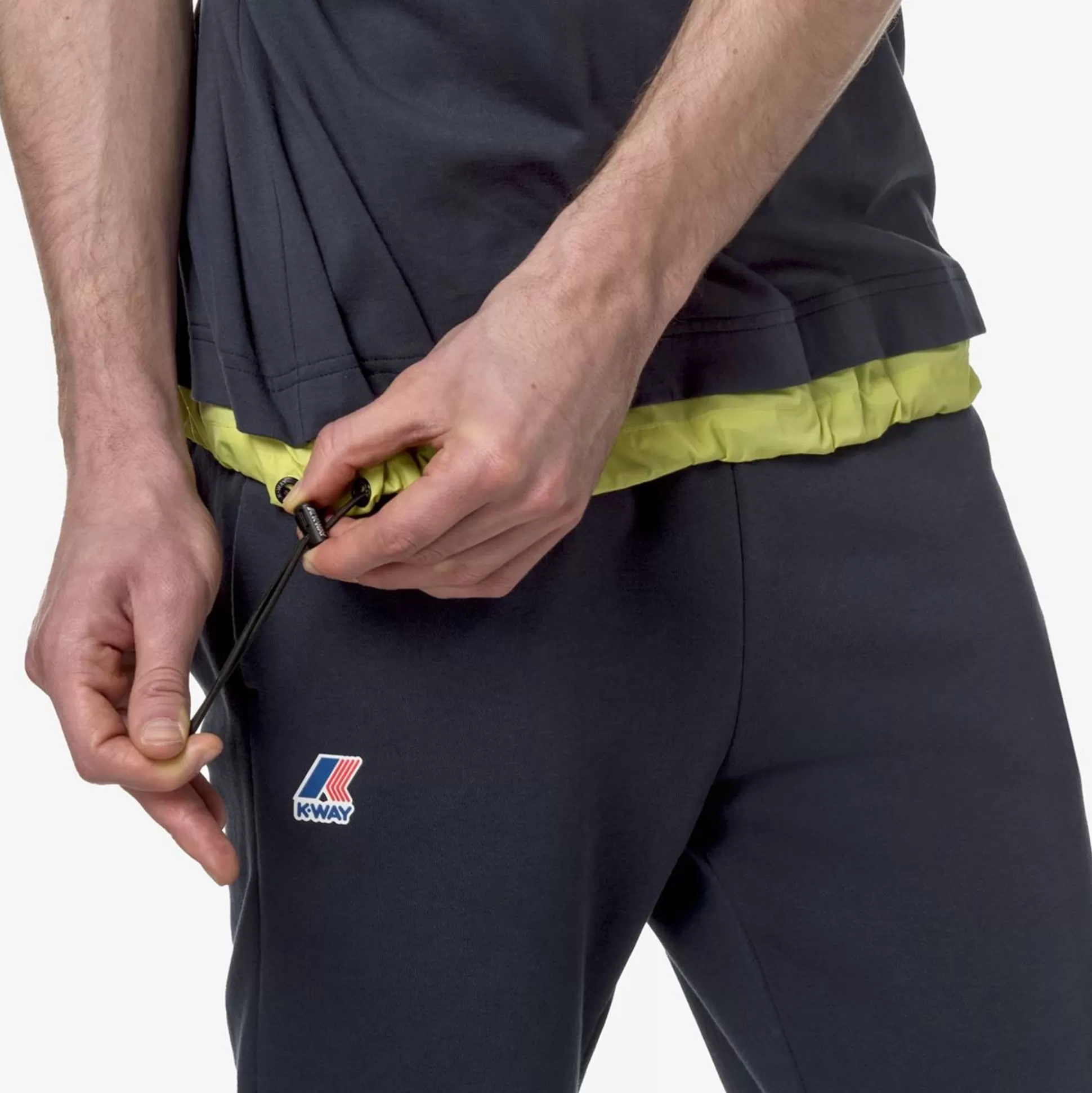 Hot K-WAY Le Vrai Serille Nylon Poly Cotton Blue Depht Green Celery