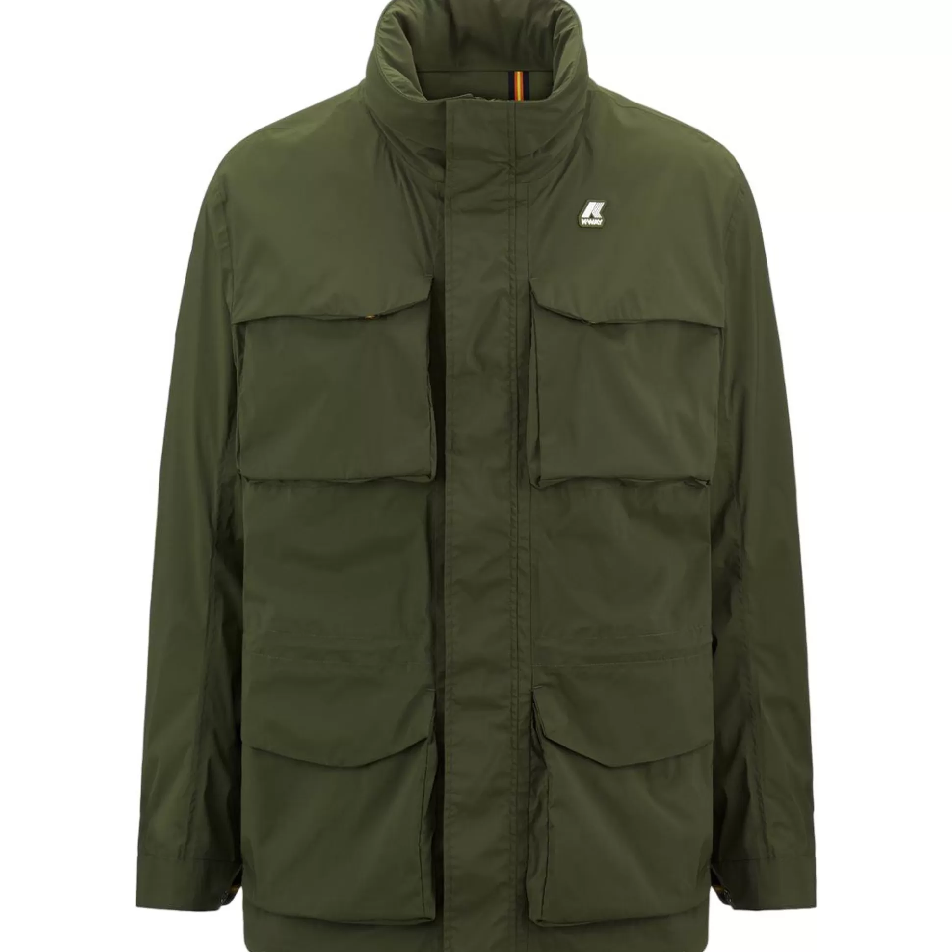 Shop K-WAY Manphy Stretch Nylon Jersey Green Cypress