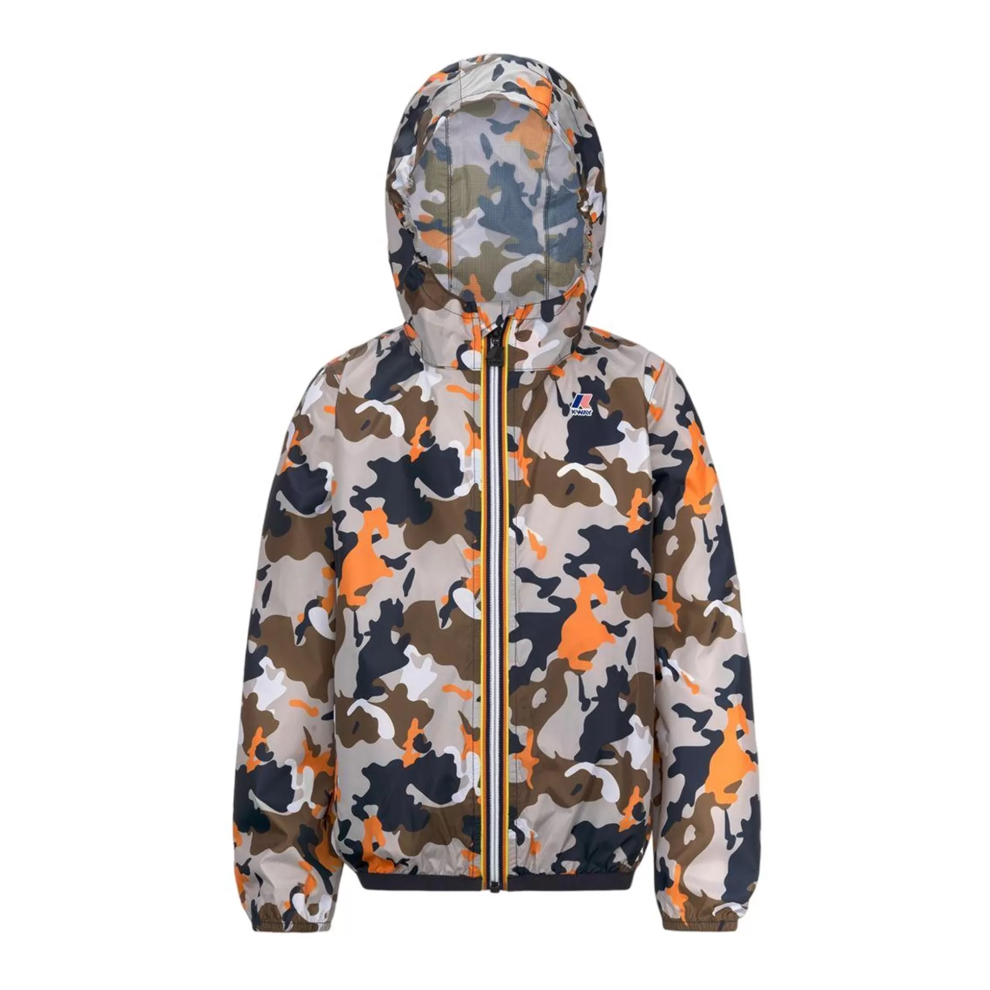 Shop K-WAY P. Le Vrai 3.0 Claude Kid Camo Corda Orange Bl